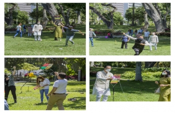 Enthusiastic participation in kite flying and Rangoli making by friends of India in Venezuela and Indian diaspora during Makar Sankranti celebrations in Caracas